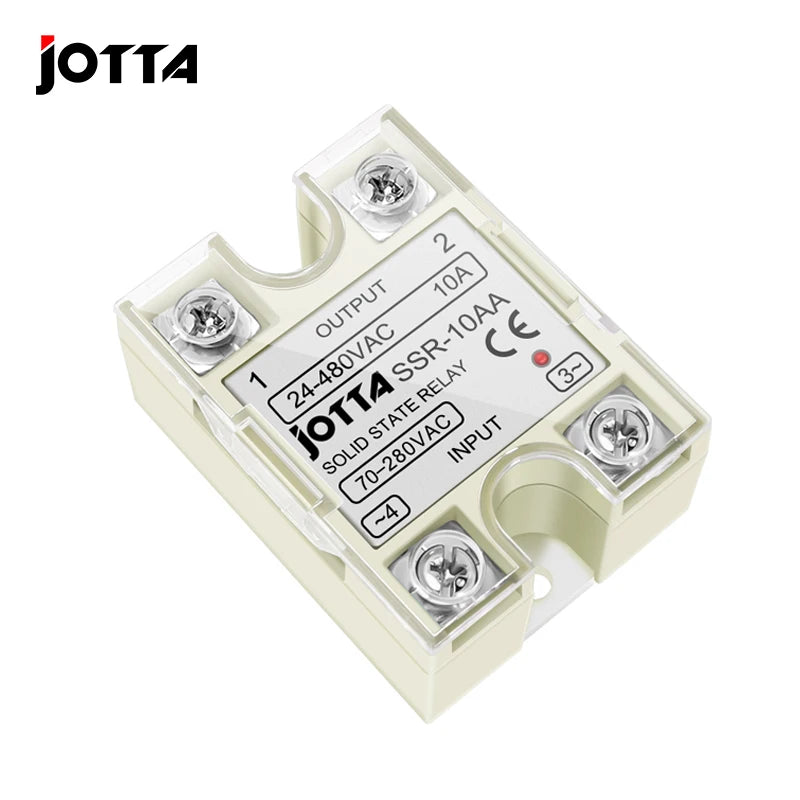JOTTA SSR -10AA  25AA 40AA  AC Control AC SSR White Shell Single Phase Solid State Relay With Plastic Cover