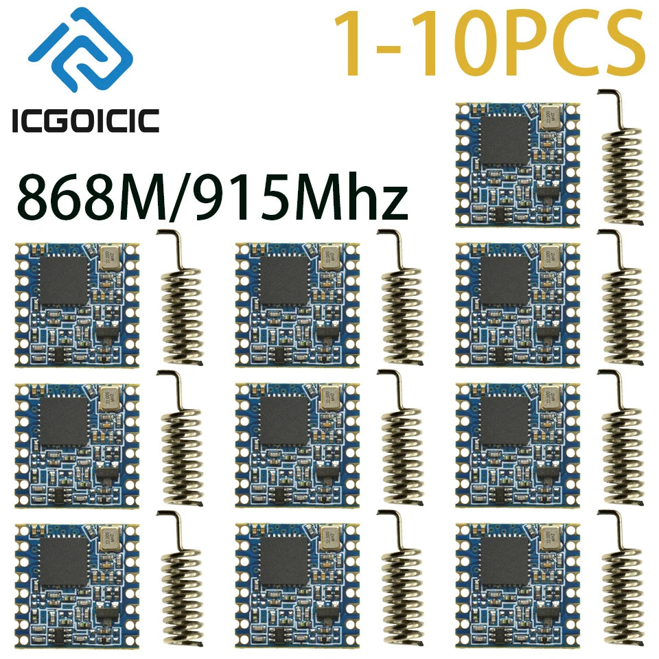 1-10PCS Lora 868M/915Mhz Module SX1276 Wireless Transceiver Module spread Spectrum Long-Range Wireless Communication LORA/GFSK