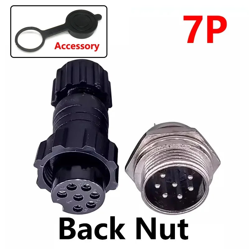 5/20Sets Aviation Connector GX16 M16 QL16, Waterproof Male/Female Plug & Socket with 2/3/4/5/6/7/8/9/10 Pins for Sensor Joint