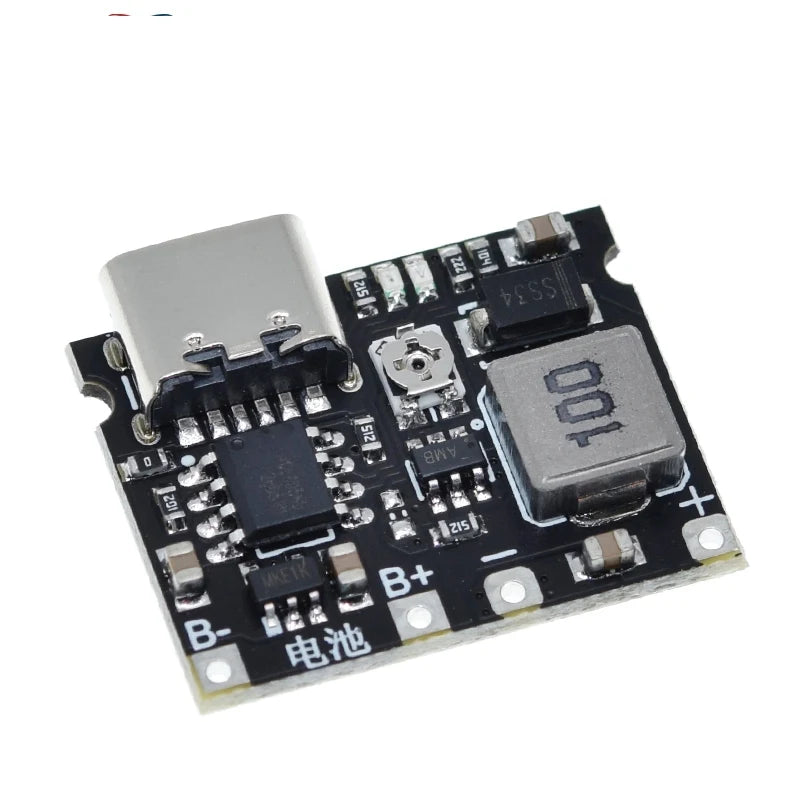 1/2/5PCSType-C USB Lithium Li-ion 18650 3.7V 4.2V Battery Charger Board DC-DC Step Up Boost Module TP4056 DIY Kit Parts