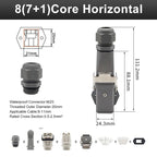 HA Heavy Duty Connector Kit 4/5/6/8 Core Pins Male&Female Insert Plug HDC-HA Rectangular Waterproof Industrial Aviation Socket