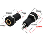 5PCS PJ392A 3.5MM Audio Jack Female Socket 3/4 Pole Stereo Solder Panel Mount Connector With Nuts PJ391 PJ-392A 3/4Pin Black