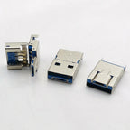 10pcs USB3.0 A Type + Micro Male Two-in-one Plug Connector 9 Pin SMT SMD USB 3.0 Jack Charging Socket DIY Soldering