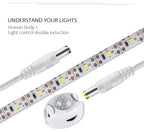 12V PIR Motion Sensor LED Strip Lights Auto On/Off Stair Wardrobe Closet Kitchen Backlight 1M-5M Human Infrared Sensing LED Tape