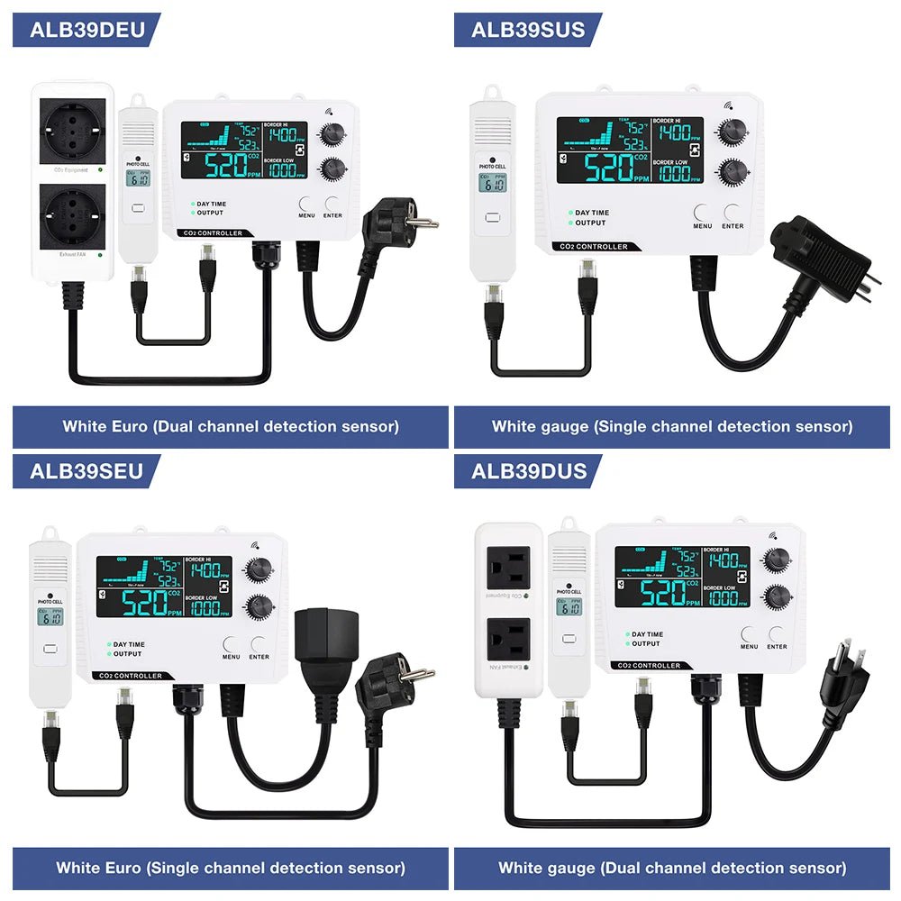 CO2 Monitor Controller LCD Digital Carbon Dioxide Controller CO2 Concentration Tester NDIR Sensor CO2 Detector for Greenhouse