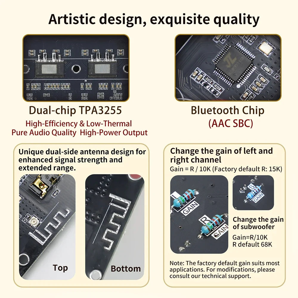 XY-DP600H High-Power Bluetooth Digital Sound Amplifier Board 2.1 Channel Subwoofer 300W*2+600W TPA3255 Chip for Home DIY Speaker
