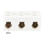 1/2Pcs 380V/25A 3Way 8Hole Ceramic Wiring Terminal Block High Frequency Porcelain Electrical Wire Connector Electrical Equipment