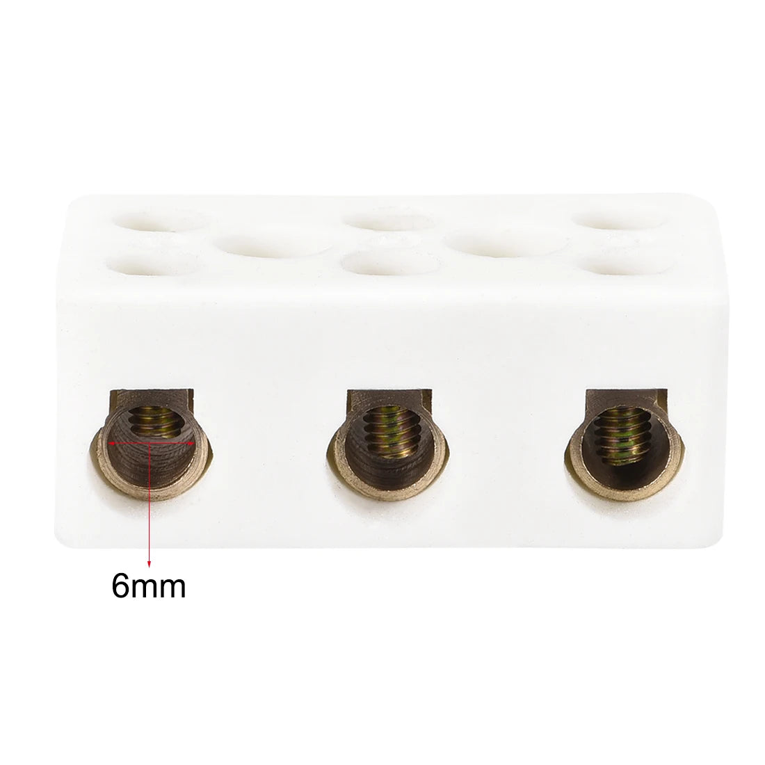 1/2Pcs 380V/25A 3Way 8Hole Ceramic Wiring Terminal Block High Frequency Porcelain Electrical Wire Connector Electrical Equipment