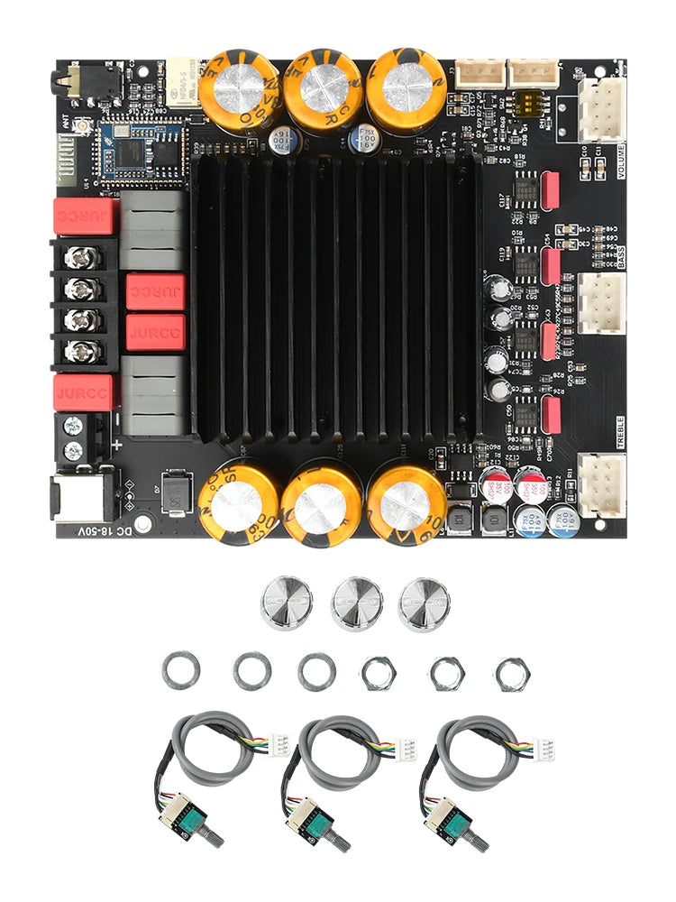 DC 18-50V 3002T PRO Bluetooth Amplifier Board Qualcomm QCC3034 2.0 Channel APTX Lossless 300W+300W TPA3255