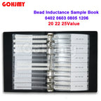 0402 0603 0805 1206 Ferrite Bead Inductance Sample Book Magnetic Laminated Sheet SMD Magnetic Beads Inductance Book  Kit