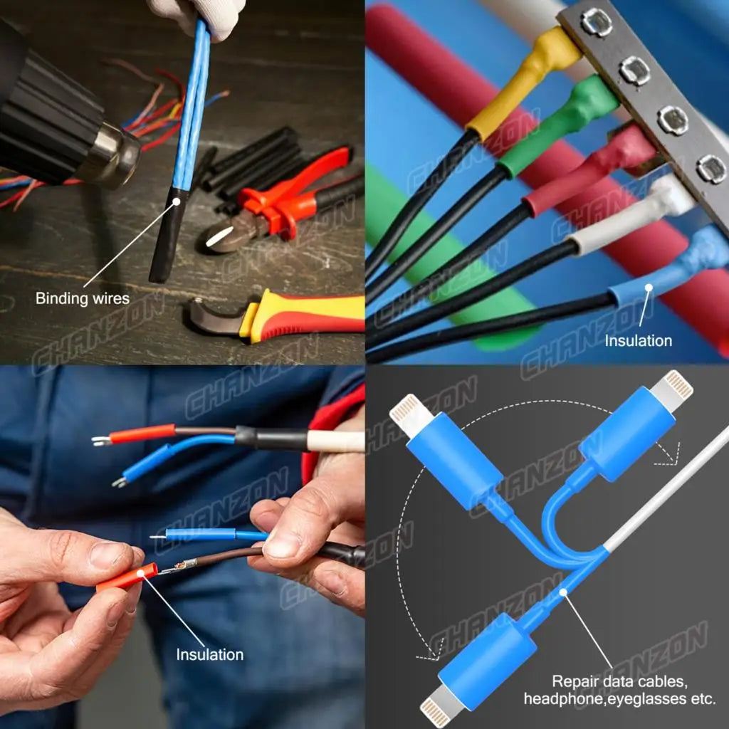 25M/Roll 3:1 Φ1.6-Φ50Mm Heat Shrink Tube Ahensive Lined Double Wall Marine Grade Wrap Glue Polyolefin Wire Tubing Cable Sleeves