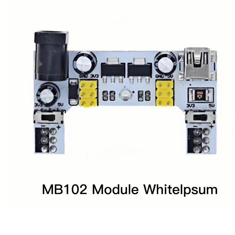 MB-102 MB102 Breadboard 400 830 Point 65 Jumper Wires Solderless PCB Bread Board Test Develop DIY for Arduino Power Module XCW