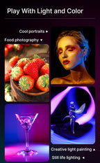 Ulanzi VL120 Full Color RGB Video Light 2500K-9000K LED Photography Lighting Dimmable Camera Light Live Vlog Fill Light