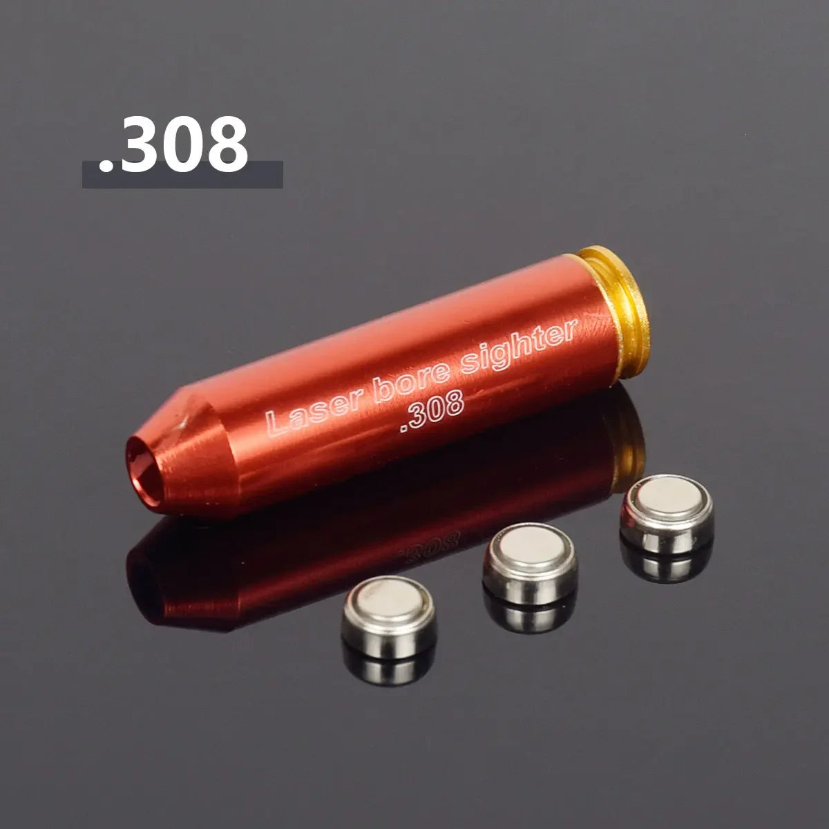 12GA 20GA .308 .223 5.45x39 7.62x39 9x19mm.338 Gauge Red Laser Bore Sighter Training Bullet Boresighter CAL Cartridge Caliber