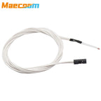 3D Printer Parts Thermistor NTC Temperature Sensor 3950 1% Line100&150cm 100K with XH2.54 Dupont Terminal 2P Connector Terminal