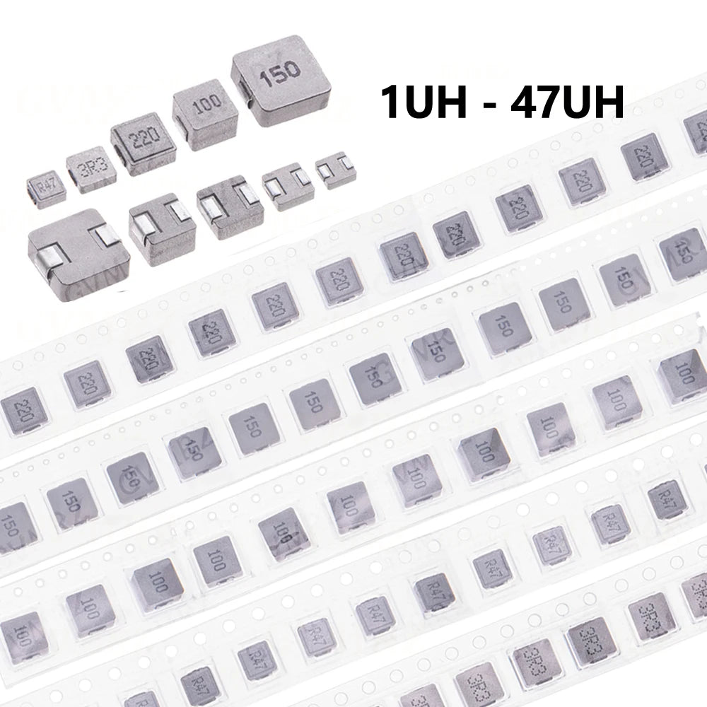 10PCS 2.2 3.3 4.7 6.8  0420 0520 33 47 68 UH 100UH 1UH 0630 0650 1040 1R0 2R2 6R8 SMD Molding Power Inductors 1UH ~ 47UH 10 15