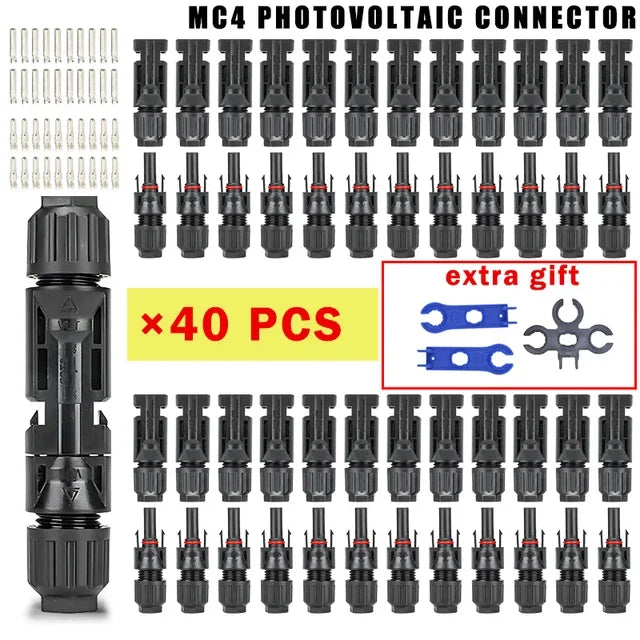 600/400/200/100/40/20/10 Pcs Photovoltaic Solar Connector Kit 1000V 30A Panel Solor Connectors for PV/MC Cable 2.5/4/6mm2