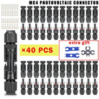 600/400/200/100/40/20/10 Pcs Photovoltaic Solar Connector Kit 1000V 30A Panel Solor Connectors for PV/MC Cable 2.5/4/6mm2