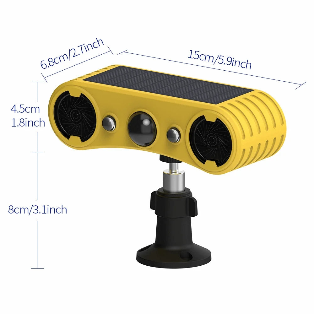 129Db Solar Sound Light Motion Sensor Alarm Built in 13Different Siren LED Lamp Solar Infrared Induction Alarm