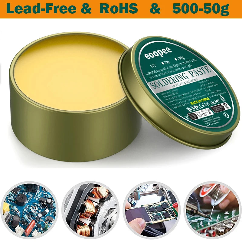 Solder Flux Paste For Electronics No Clean Flux Lead-Free Soldering Circuit Boards Copper Electrical Wire Safe Welding Paste