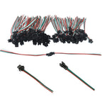 JST SM 3 Pin Pitch 2.54mm Female Male Connectors WS2812B WS2811 LED Lights Strip Connection Cable 10cm 15cm 20cm 30cm 22AMG Wire