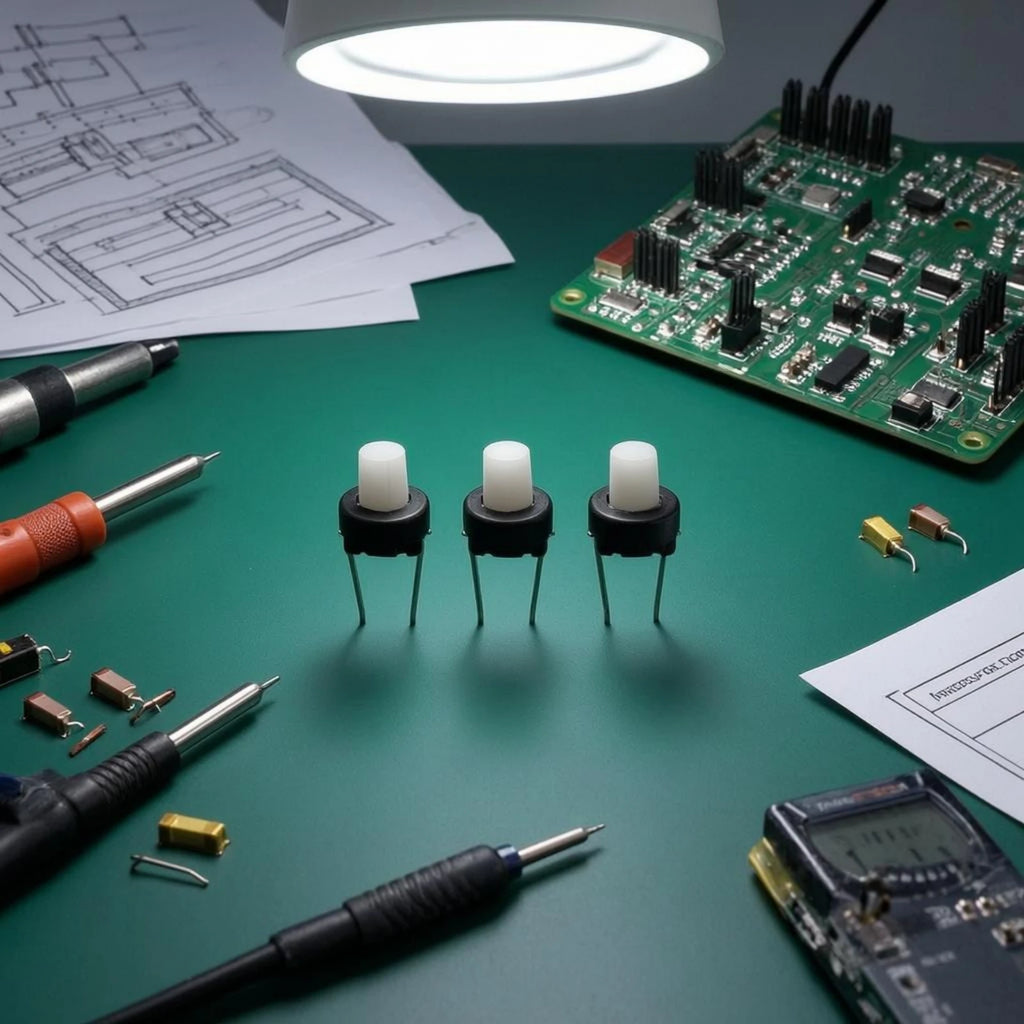 6 X 6 X 5 Mm Switch PCB Mount Through-Hole Tactile Switch Electronic Part Compact Breadboard Use for Musical Instruments