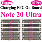 10Pcs USB Charging FPC Connector On Board For Samsung S23 S24 S22 Ultra S21 Plus Note 20 FE S21FE S10  Connector USB Dock Port