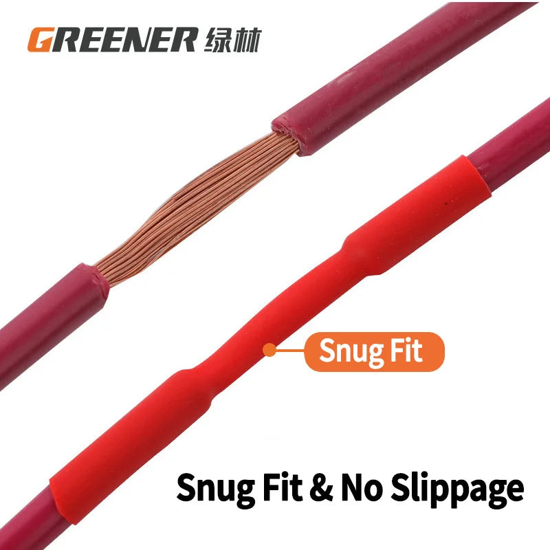 GREENER 127/580/800pcs 2:1 Heat Shrink Tubing Kit Polyolefin Colorful Flame Retardant Waterproof Wire Cable Sleeve For Home DIY