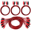 20-1Set Dual Alligator Clip Cables Connecting Cables Test Cable Lead Jumper Wire Male Female Crocodile Clip Power Supply Adapter