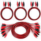 20-1Set Dual Alligator Clip Cables Connecting Cables Test Cable Lead Jumper Wire Male Female Crocodile Clip Power Supply Adapter