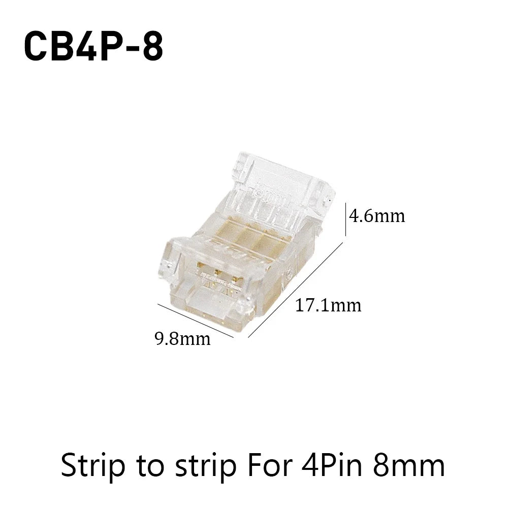 SMD Crystal Joint 2 3 4 5Pin LED Wire Connectors Solderless For 5mm 8mm 10mm Quick Terminal Block Strip Light Wire Connection