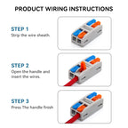 Universal Quick Electrical Wire Connectors Compact Splicing Terminal Blocks Push-in Home Cable Connectors 10Pcs