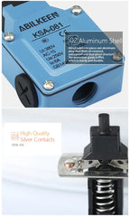 ABILKEEN Stainless Steel IP66 Waterproof KSA Series Industrial Machine Limit Switch Multiple Styles Limit Switch Available