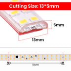 AC 220V LED Strip Waterproof 240Leds/M 3000K 4000K 6000K Home Decor Self Adhesive Tape Chain Light Flexible Ribbon Strip