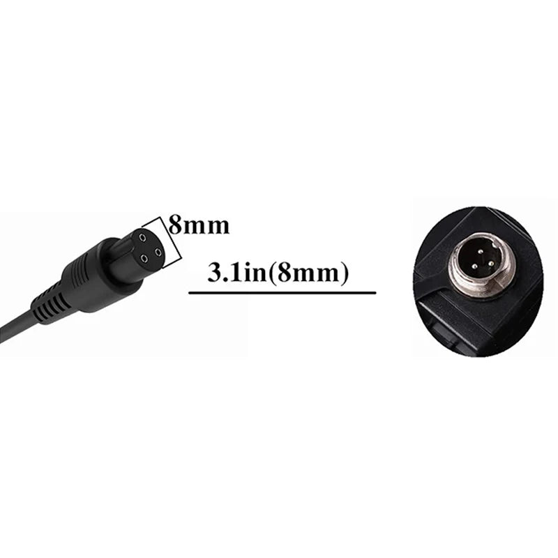 36V 2A Lead Acid Battery Charger 43.2V 2A Charger Lead-acid Battery Pack Charger Fast Charging 3-pin GX12 Connector