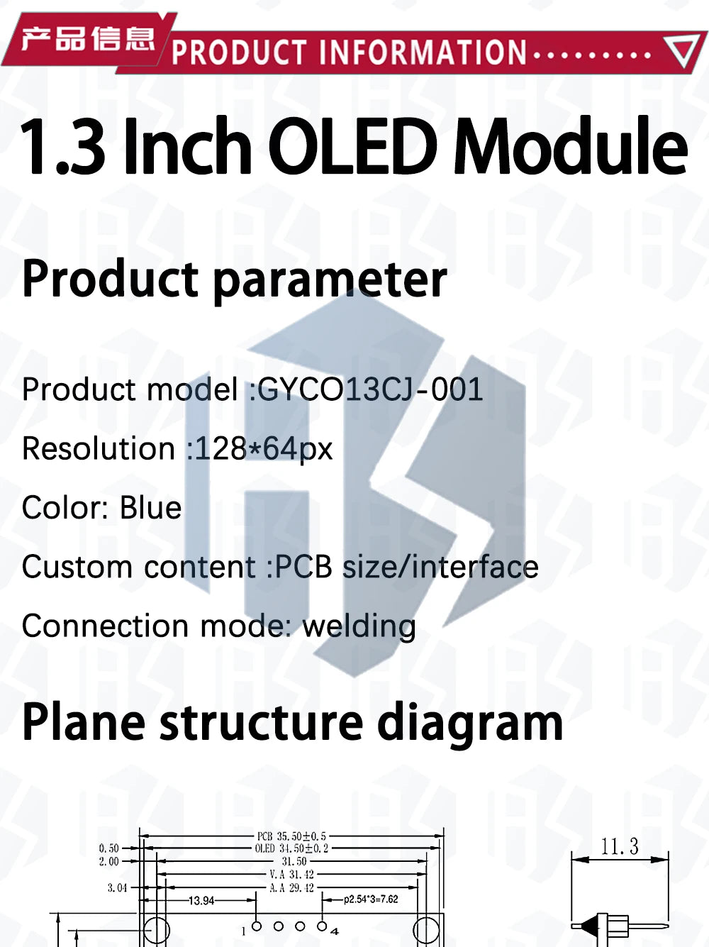 1.3 inch oled IIC Serial White OLED Display Module 128X64 I2C SSD1306 12864 LCD Screen Board VDD GND SCK SDA for Arduino