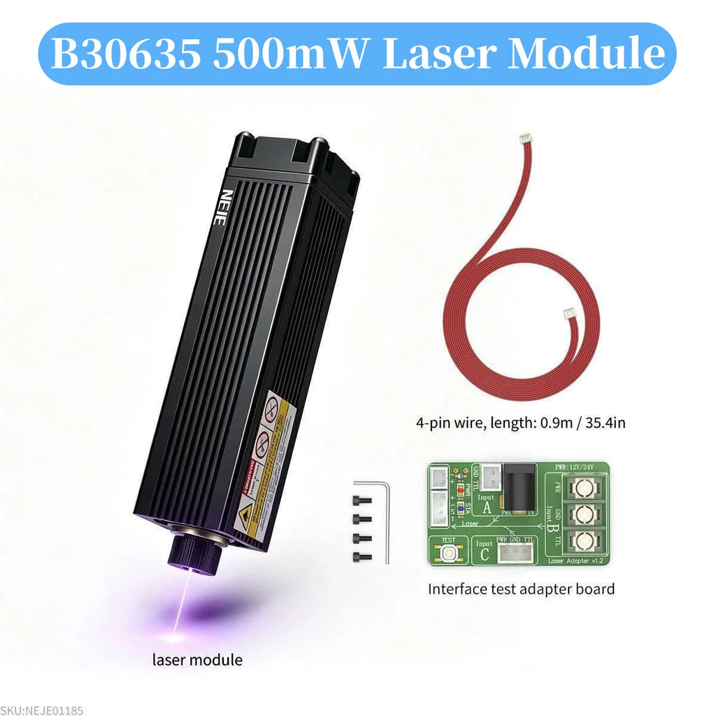 40W80W NEJE A40640 E40 Laser Module Diode High Power 450nm, Air-Assisted Nozzle for CNC Woodworking Engraver & Cutting Tools