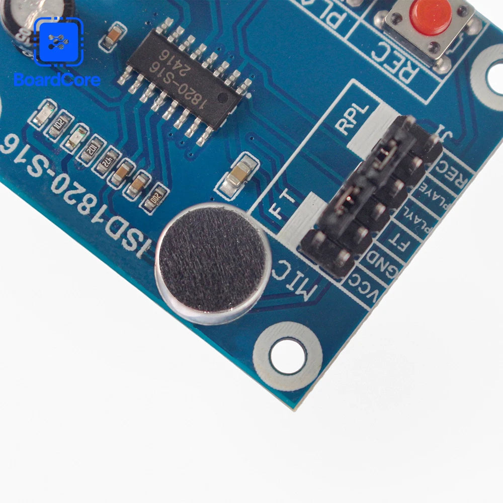 1/2PCS ISD1820 Voice Recording Module The Voice Board Telediphone Module Board with Microphones + Loudspeaker 0.5W 8R
