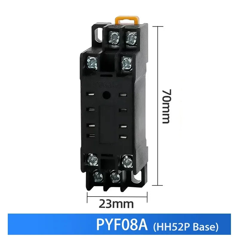 10PCS Miniature Control Small Intermediate Relay With Socket Base AC 110V 220V DC 12V 24V HH52P HH53P HH54P HH62P HH63P HH64P