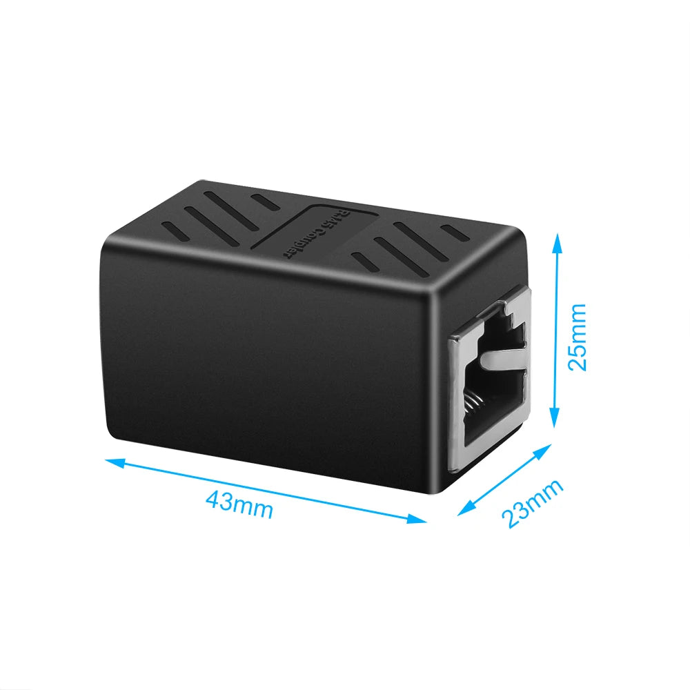 20/10/5Pcs RJ45 Coupler RJ45 Ethernet Connector Cat6 6A Cat5 5e Adapter Gigabit Network Extender Female to Female Adapter For PC