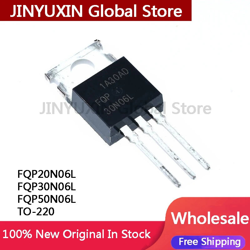10Pcs FQP20N06L FQP20N06 FQP30N06L FQP30N06 FQP50N06L  FQP50N06 TO-220 IC Chip