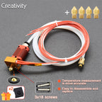 Ender 3 Metal J-Head CR10 MK8 Hotend Extruder Kit Heat Block Nozzle Heater Thermistor for CR10s Pro Ender3 V2 Ender 5 3D Printer