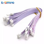 10pcs Ph2.0mm Male Connector Terminal Cable Lenght 20cm Red White Wire Pitch 10 pin Double Head 26AWG wire