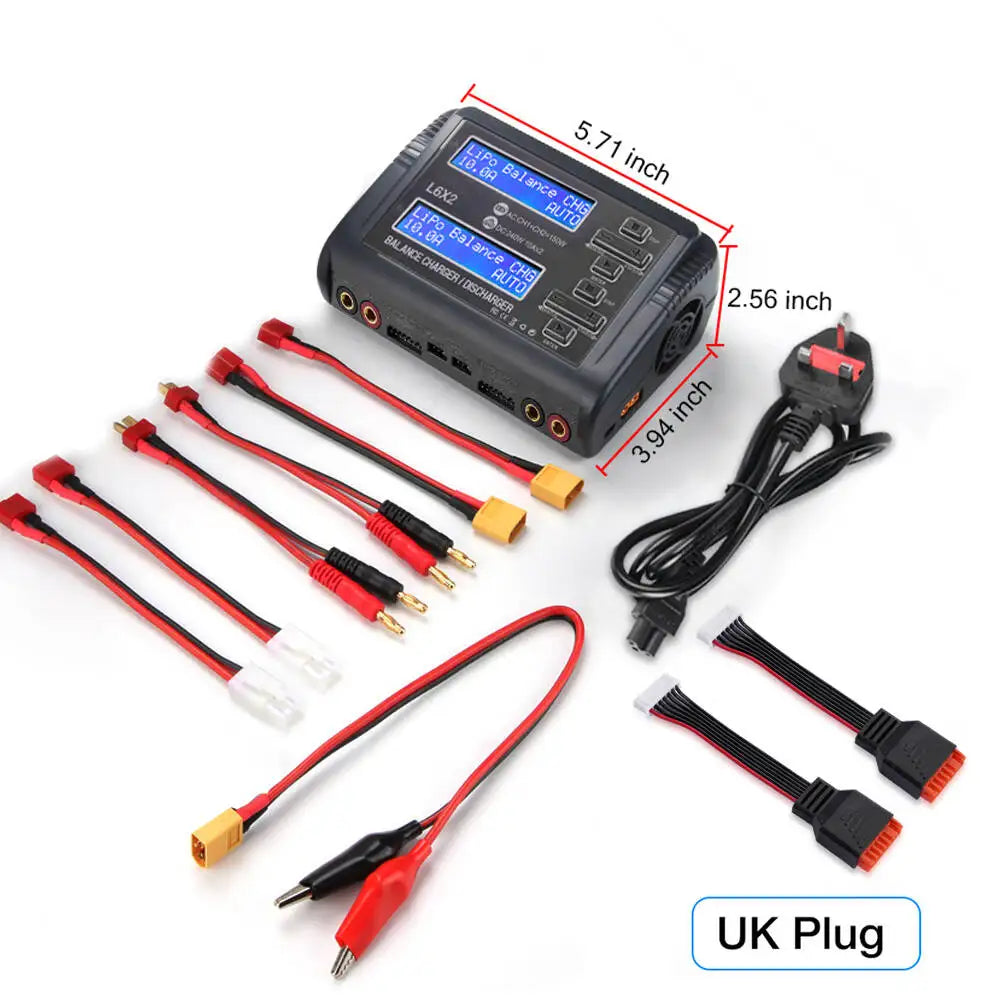 HTRC 400W/240W RC Charger  Dual Channel AC DC Charger Discharger for LiPo LiHV LiFe Lilon NiCd NiMh Pb Battery Balance Charger
