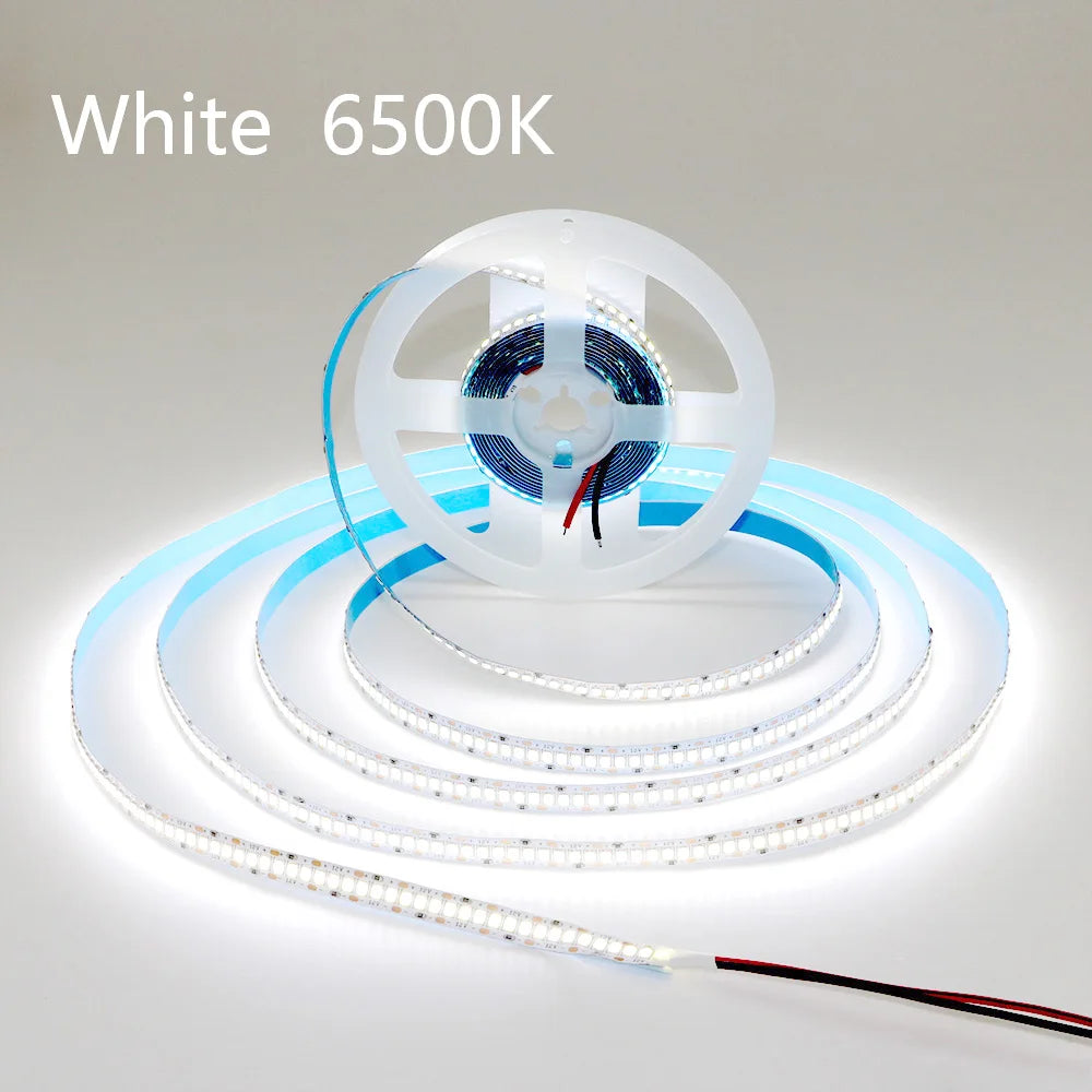 240LEDs/m LED Strip 2835 DC12V 24V Home Light Strip 5M 1200LEDs High Light Red Green Blue Flexible And Cuttable Soft Lamp Bar