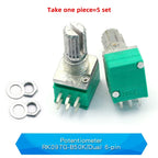 5PCS RK097NS G Single Double Potentiometer B5K/10K/20K/50K/100K Power Discharge Bit Speaker Audio