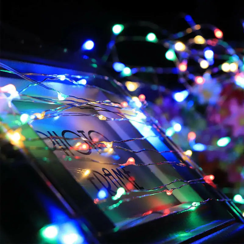 1M 2M 3M 5M Copper Wire LED String lights Holiday lighting Fairy Garland For Christmas Tree Wedding Party Decoration