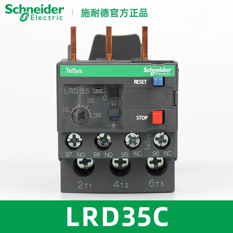 Schneider Electric LRD Series Thermal Overload Relay LAD7B106C Models LRD01/3/5/6/10/12/14/16/21/22/32C for Electrical Contr