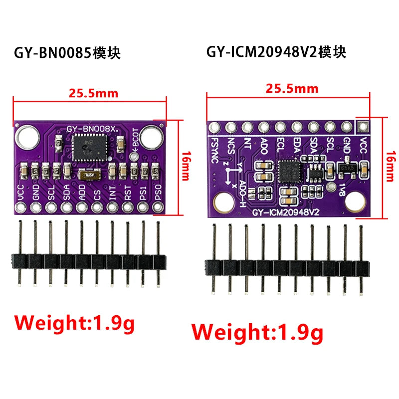 WAVGAT High Accuracy Nine-Axis 9DOF AHRS Sensor Module GY- BNO080 BNO085 GY-ICM20948V2 AR VR IMU
