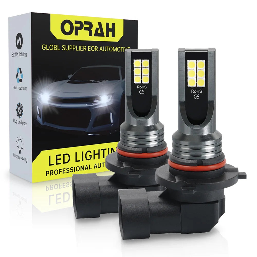 2PCS H8 H11 Led HB4 9006 HB3 9005 Fog Lights Bulb 3030 12SMD 6000K White Car Driving Running Lamp Auto Front Lamp Leds Light 12V
